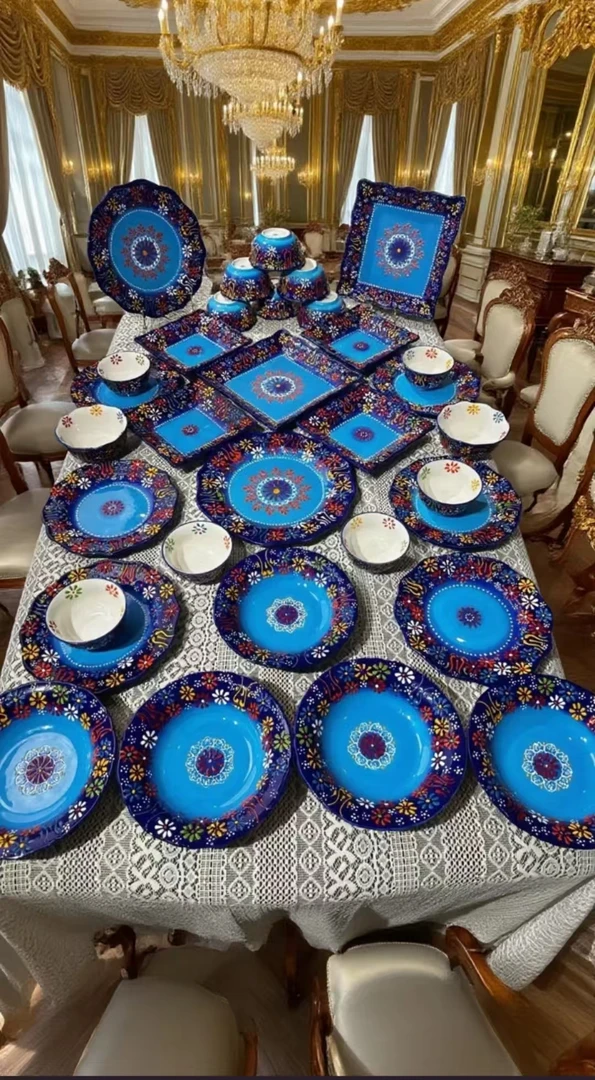 【土耳其堆料】新款餐具套装手工釉下彩工艺家用陶瓷餐具59头套装