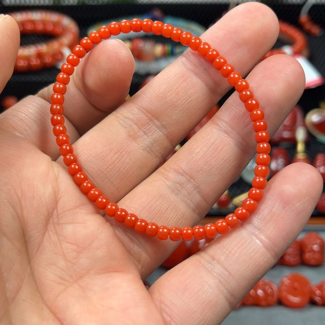 南红玛瑙未镶嵌老型手串