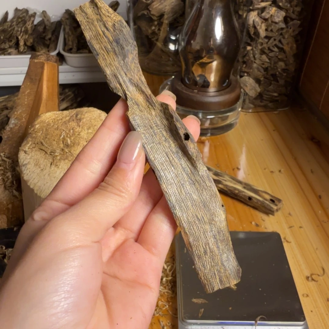 沉香奇楠沉香原料虫漏香11克