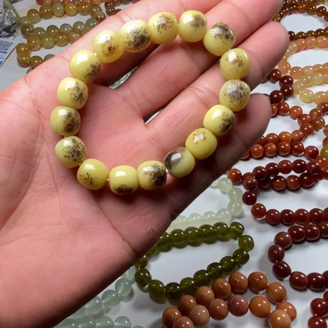 蛇纹石玉未镶嵌手链辽阳花玉卡12水草老型