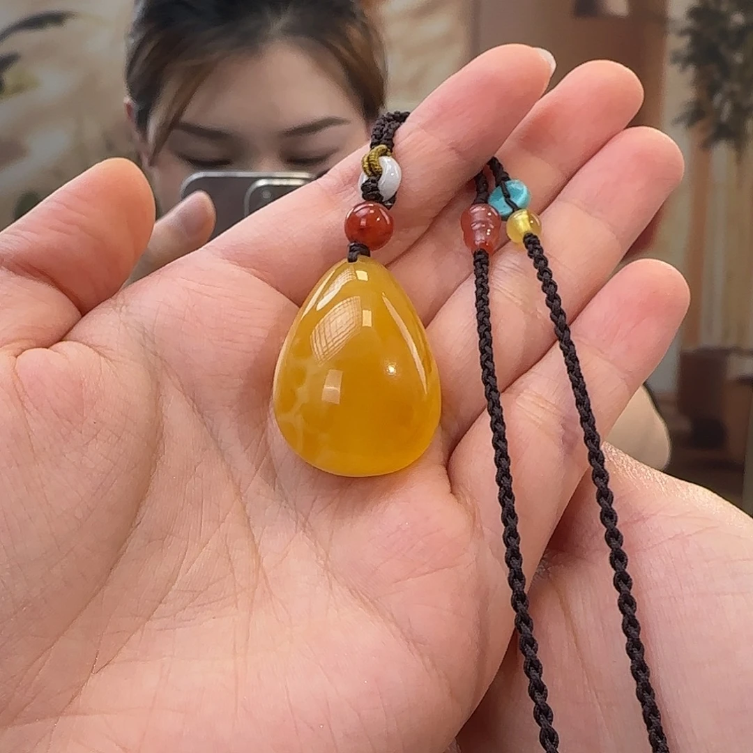 蜜蜡未镶嵌吊坠(赠链)