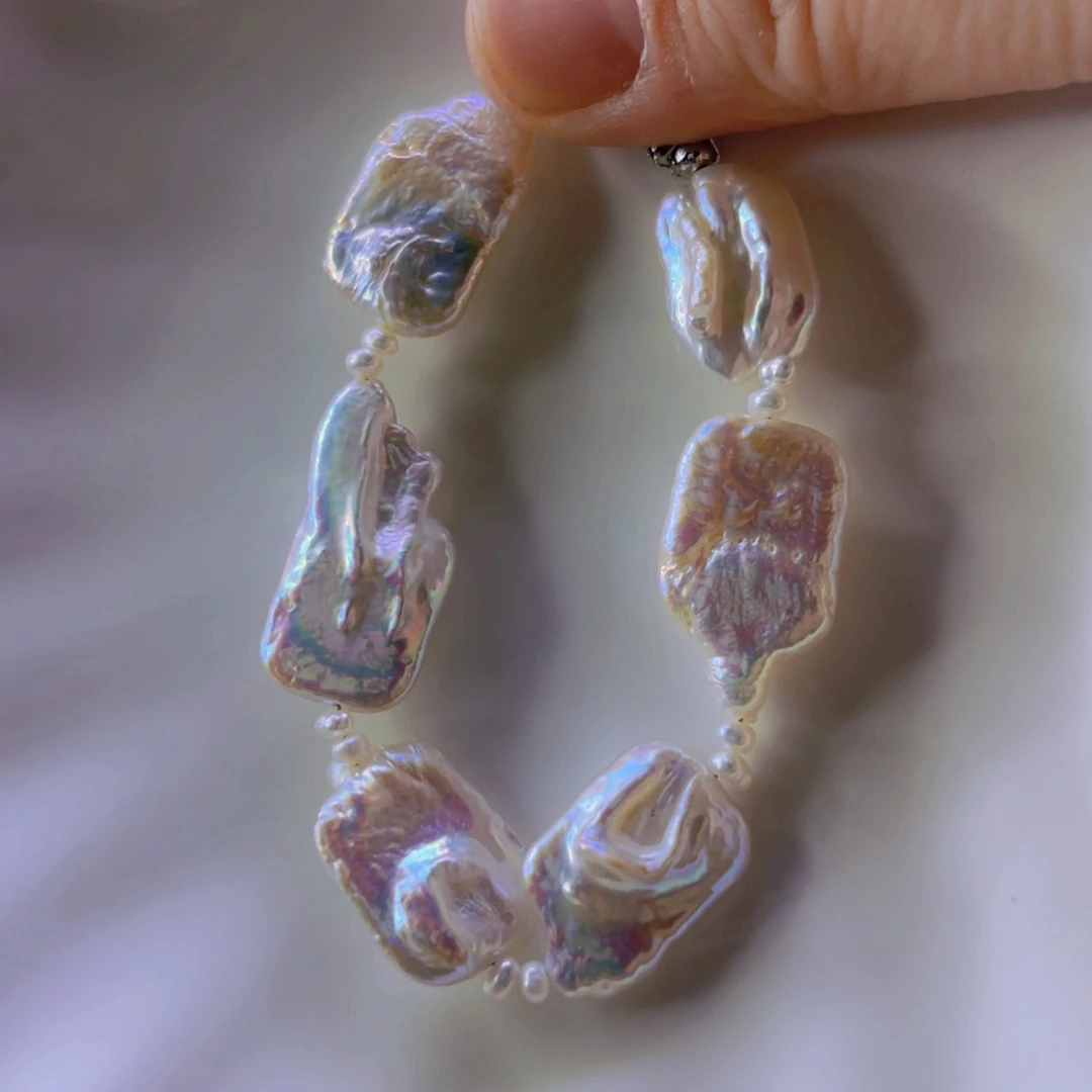 淡水珍珠手绳合金