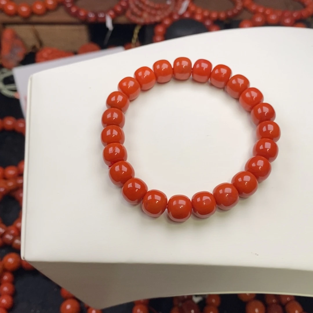 南红玛瑙手串未镶嵌一***糕