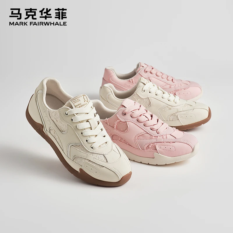 马克华菲平底德训鞋女2025夏季新款透气舒适时尚休闲鞋情侣鞋