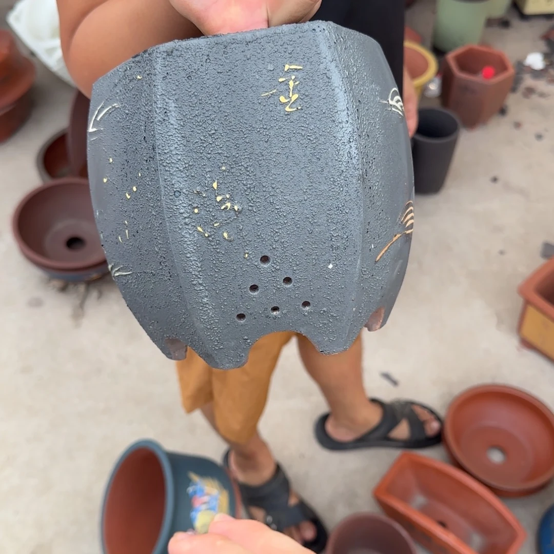 紫砂花盆瑕疵和瑕疵