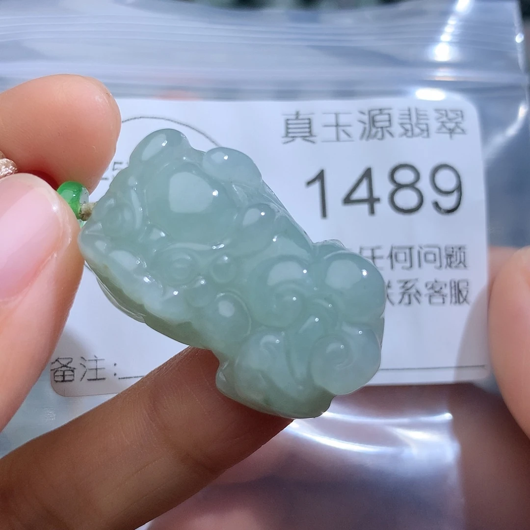 翡翠未镶嵌颈饰1489。