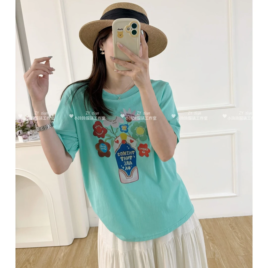 韩版软绵绵花篮上衣098