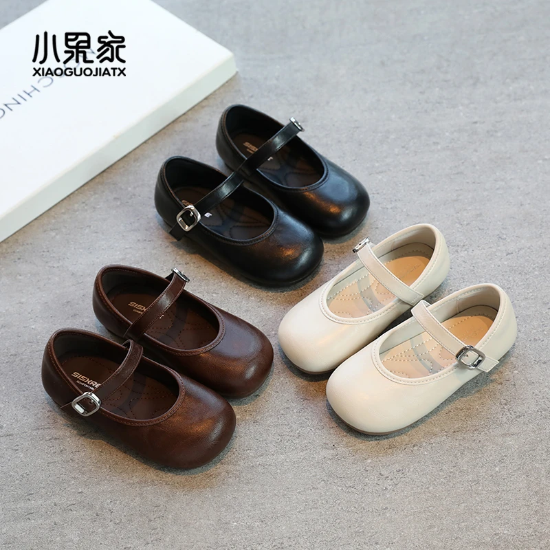 公主鞋女童皮鞋儿童单鞋女春秋款2025新款秋季豆豆鞋女宝宝演出鞋