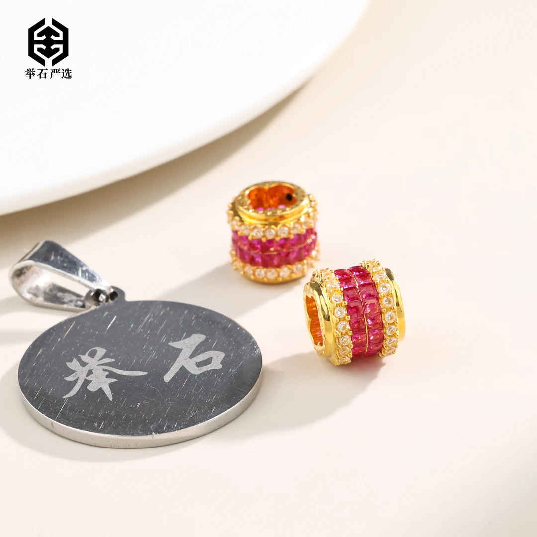 培育红宝石【举石】H1115-405-103合成红宝石吊坠18k（一件/多样性）O