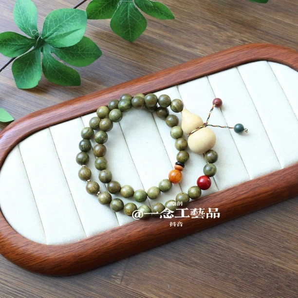 原创手作 葫芦绿檀双圈 绿檀木