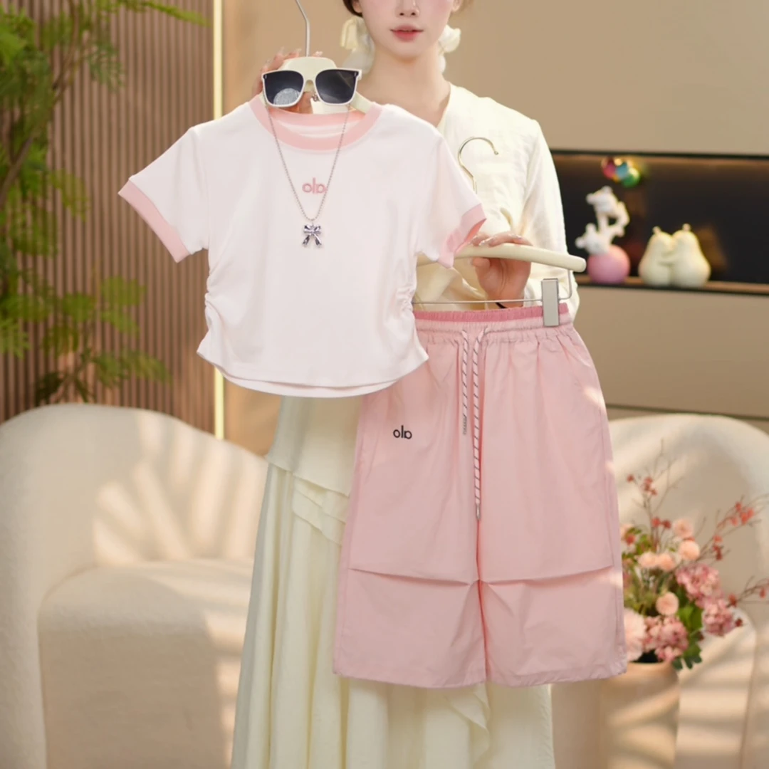 boboe/波波鹅女童夏季新款套装时尚百搭上衣+裤子--Y4956