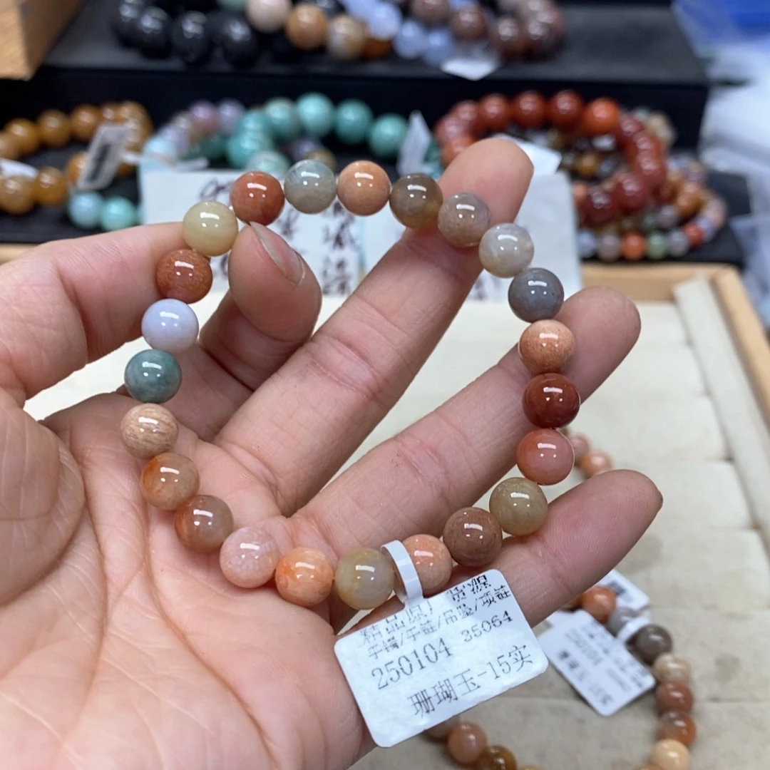 硅化珊瑚（珊瑚玉）手链未镶嵌碎**.292