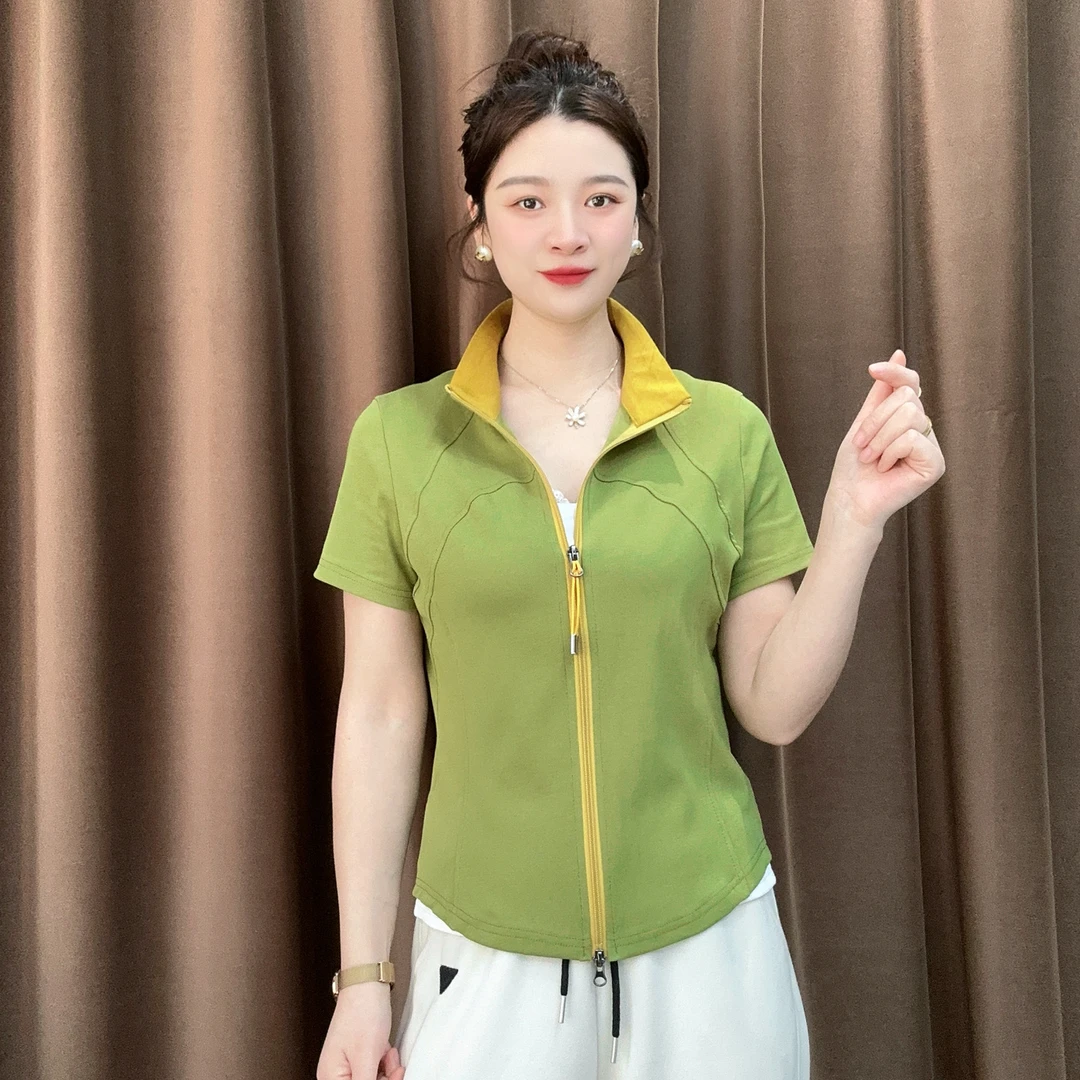 2025拉链纯色女士开衫长袖春季卫衣洋气减龄百搭修身显瘦休闲上衣