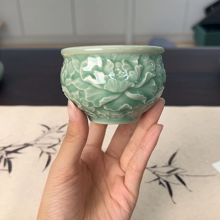 龙泉云间青瓷小米茶器