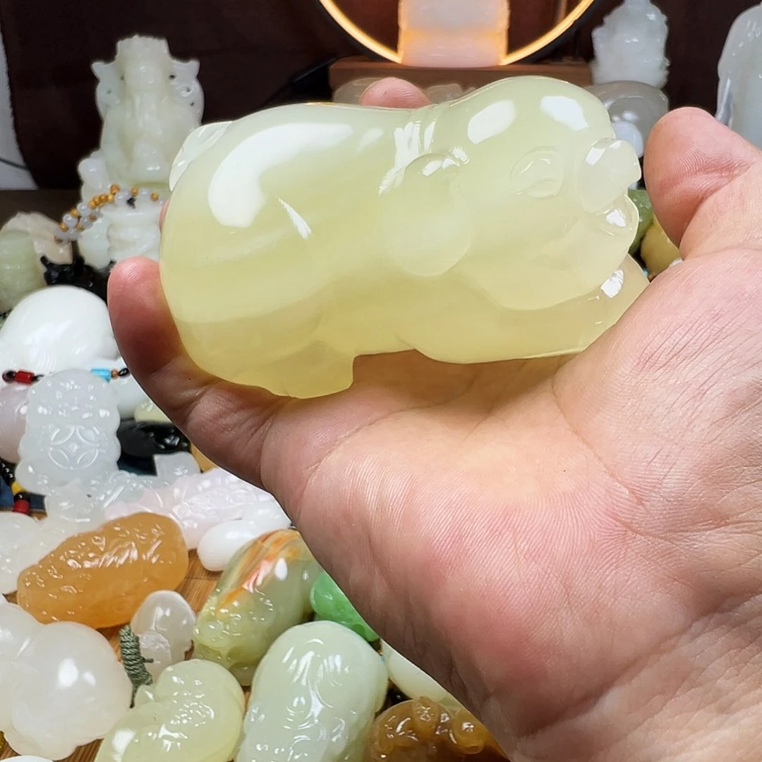 石材用****8手工雕刻猪摆件
