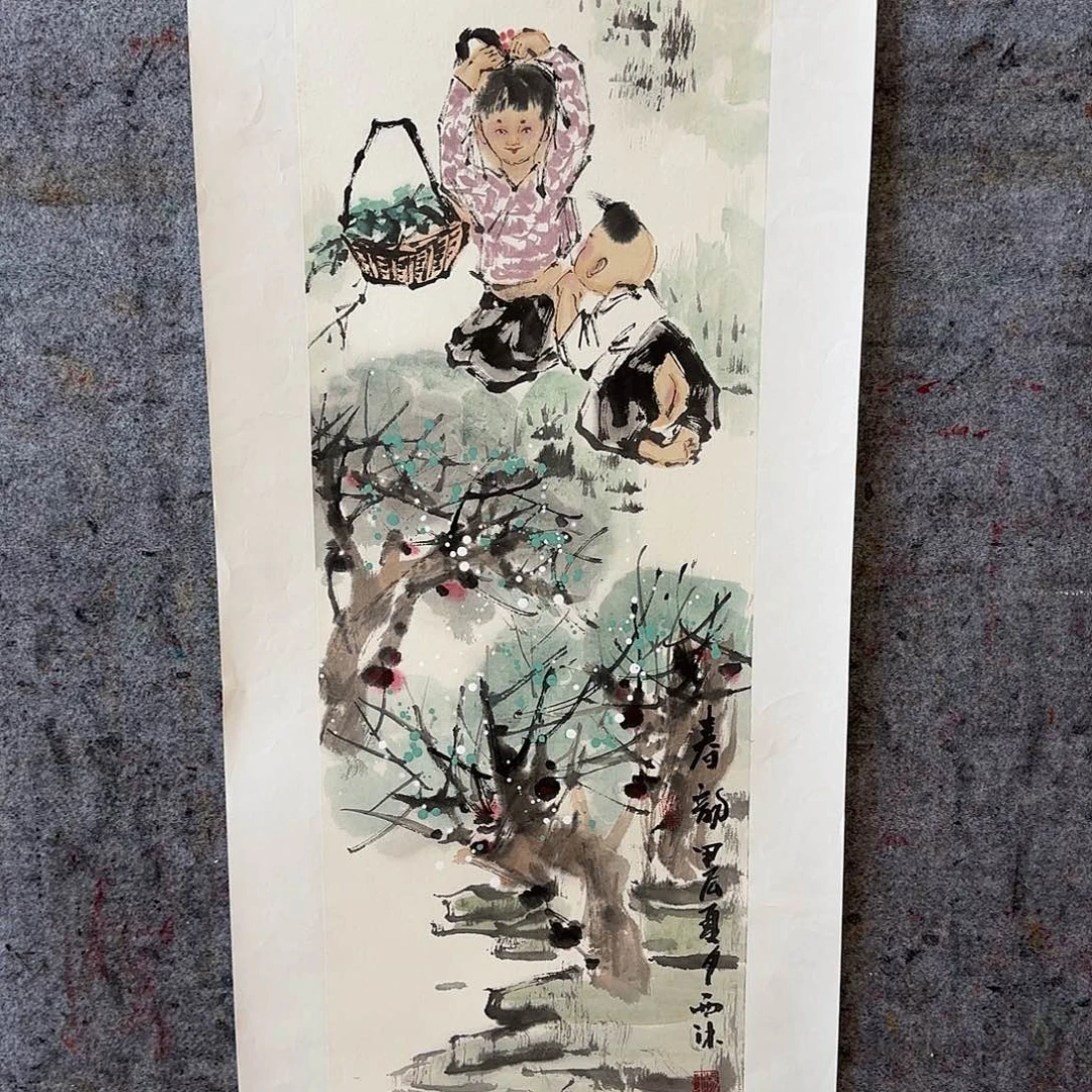 国画夏日清纯清甜清爽