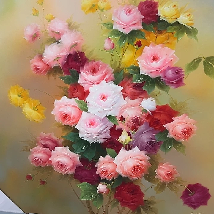 明***油画恭喜嘻嘻仔仔细细