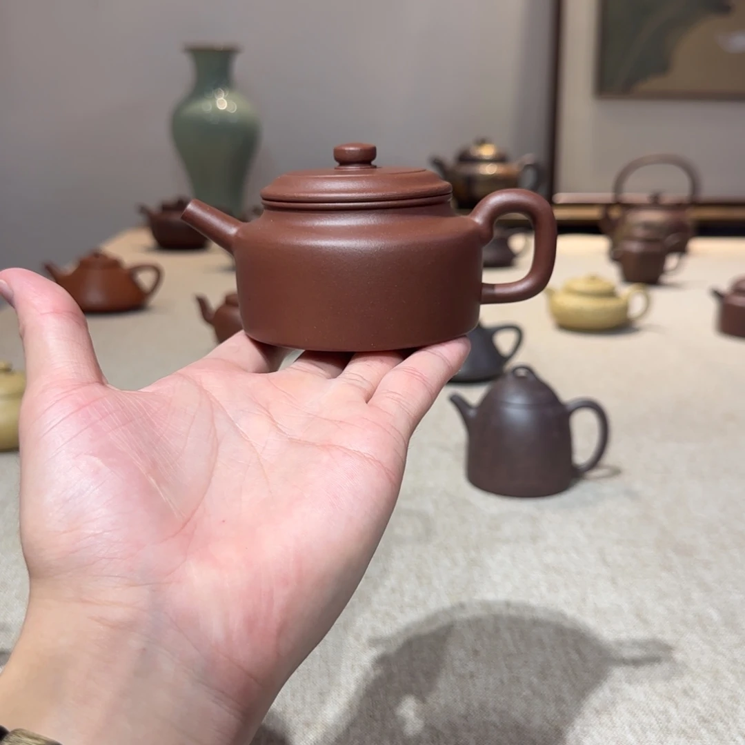 心***宽茶壶紫砂德钟 160cc 底槽清