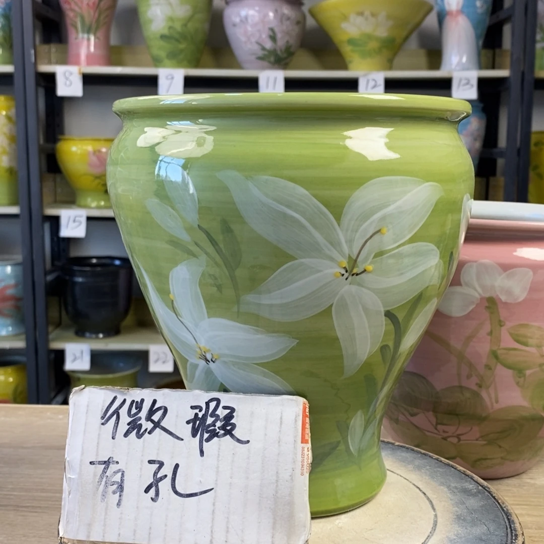景德镇手工手绘陶瓷花盆