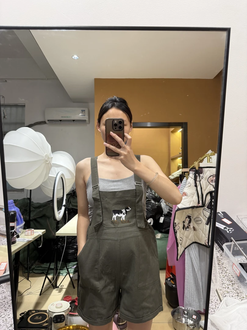 孕妇背带裤短裤牛仔短裤夏季甜美宽松休闲背带阔腿短裤显瘦外穿