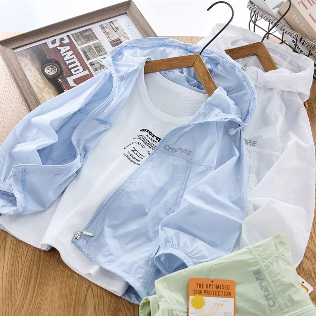 男童防晒服夏装2025新款轻薄透气外套儿童防晒衣中大童上衣空调服