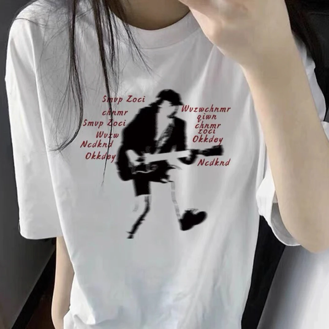 纯棉白色短袖t恤女2025新款夏季美式宽松小众设计感半袖体恤上衣