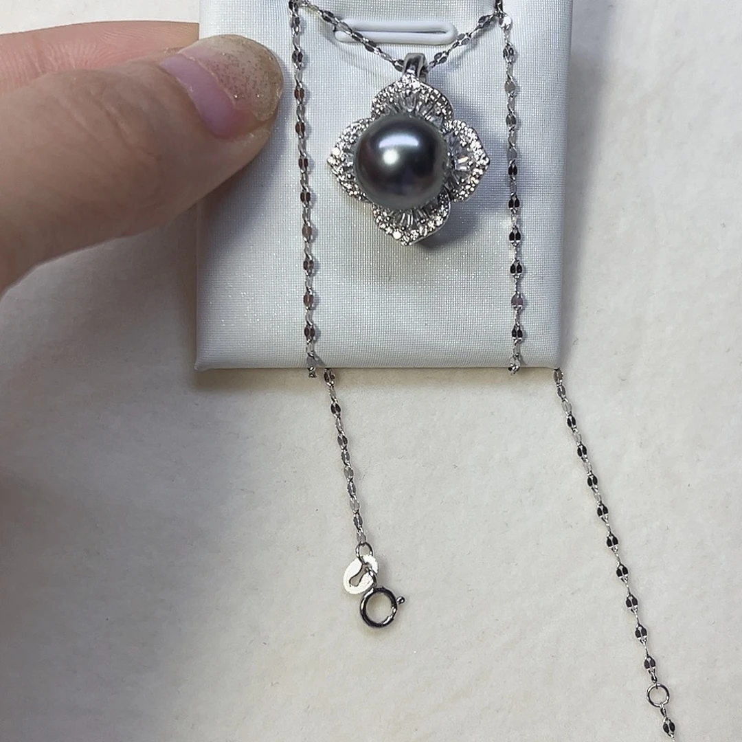 银S925镶嵌海水珍珠颈饰
