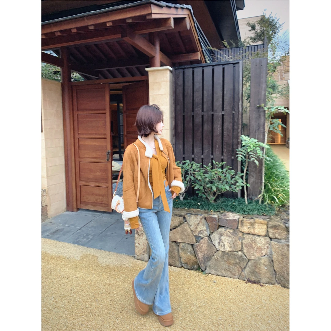 「长腿业务」秋季时尚小众百搭洋气减龄气质休闲牛仔裤QXD5NZK8346A