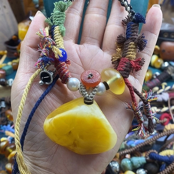 蜜蜡未镶嵌项链项链