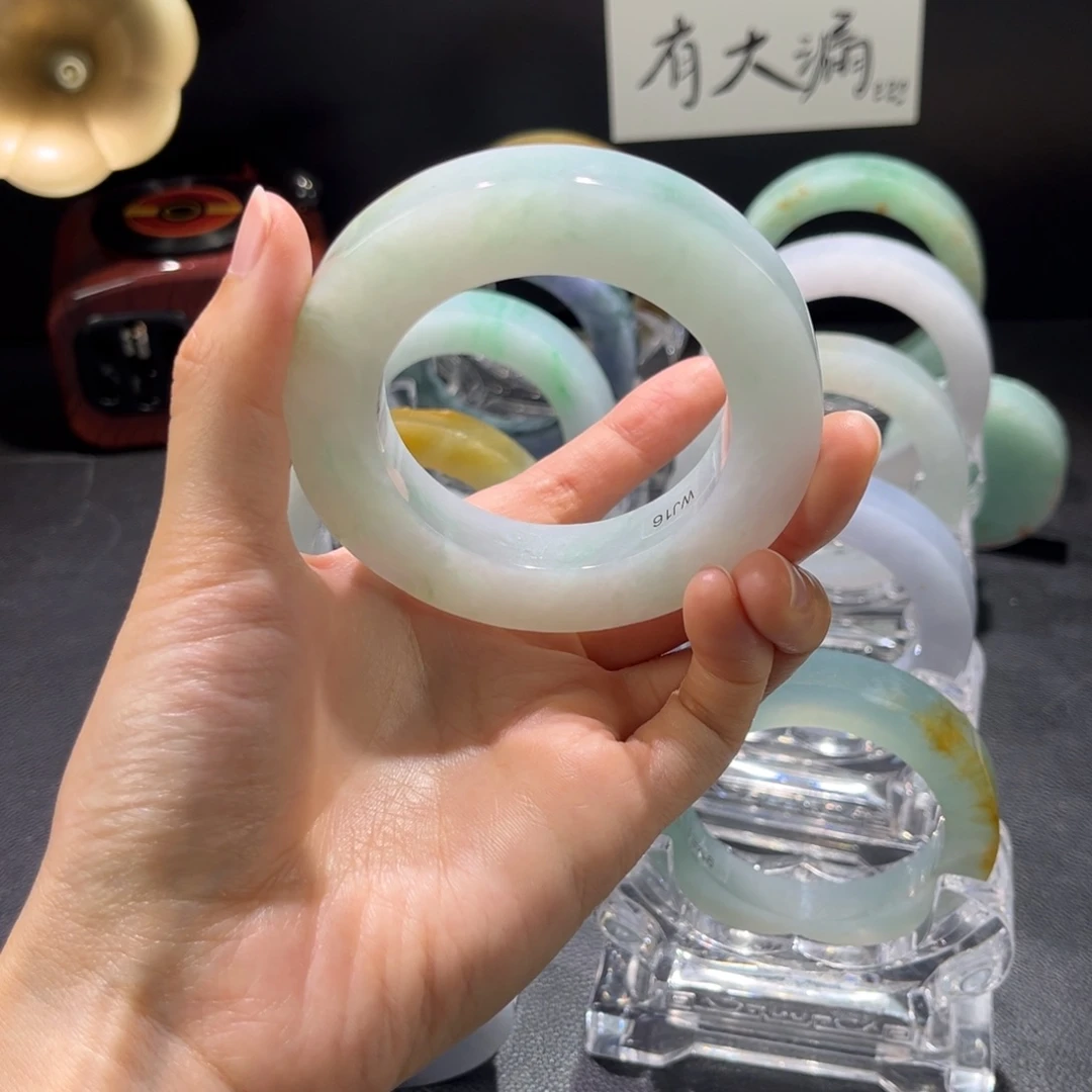 定制翡翠未镶嵌手镯51-62圈口 13+厚 12宽
