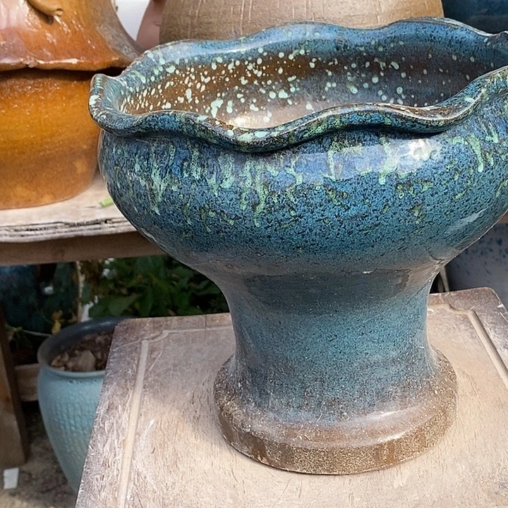 花盆紫砂口25.5高度22瑕疵处理