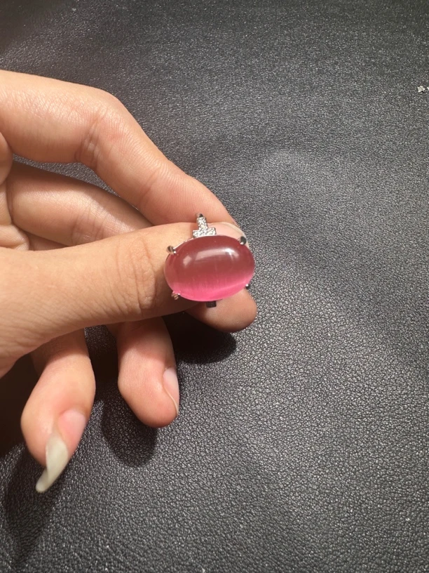 T0182粉红猫眼宝石