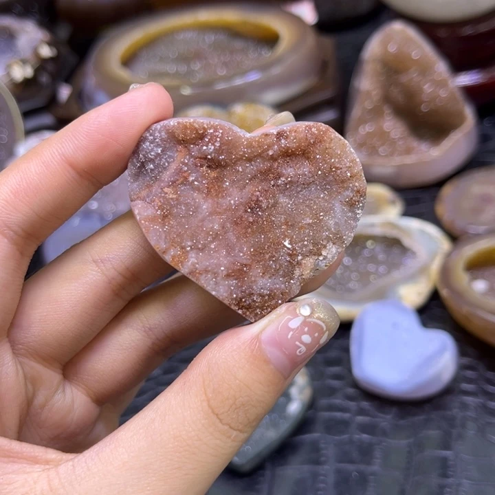 未镶嵌水晶发饰流沙爱心