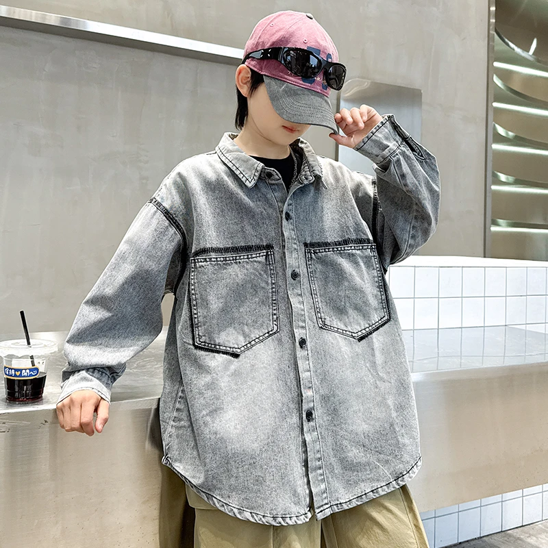 儿童春秋款牛仔外套中大童男童春季新款韩版衣服洋气内搭外穿
