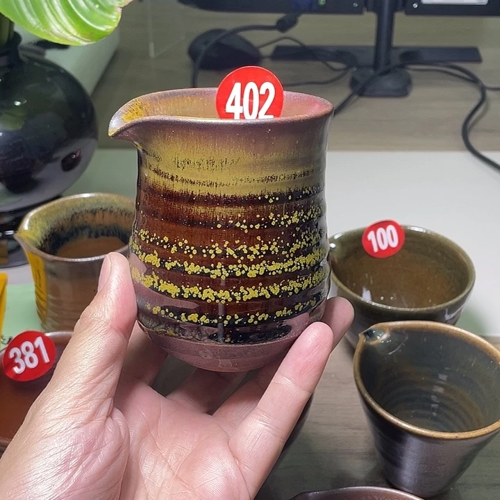 茶盏茶洋窑纯手工龙窑柴烧公道杯