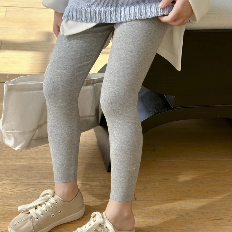 女童打底裤外穿春季新款全洋气棉韩版婴儿宝宝九分针织儿童裤子