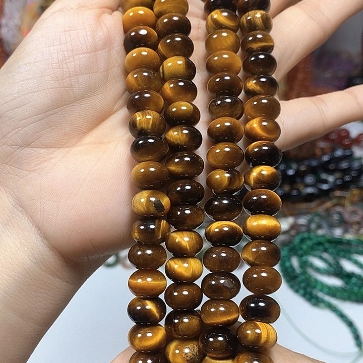 未镶嵌玛瑙/玉髓珠宝半成品A级天然黄虎卡11.5*8mm