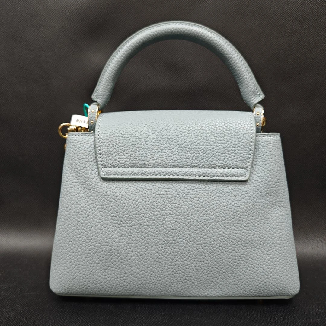 SMVP 高定奢品 潮流打造真皮女士包时尚百搭普22cm 0598 蓝色