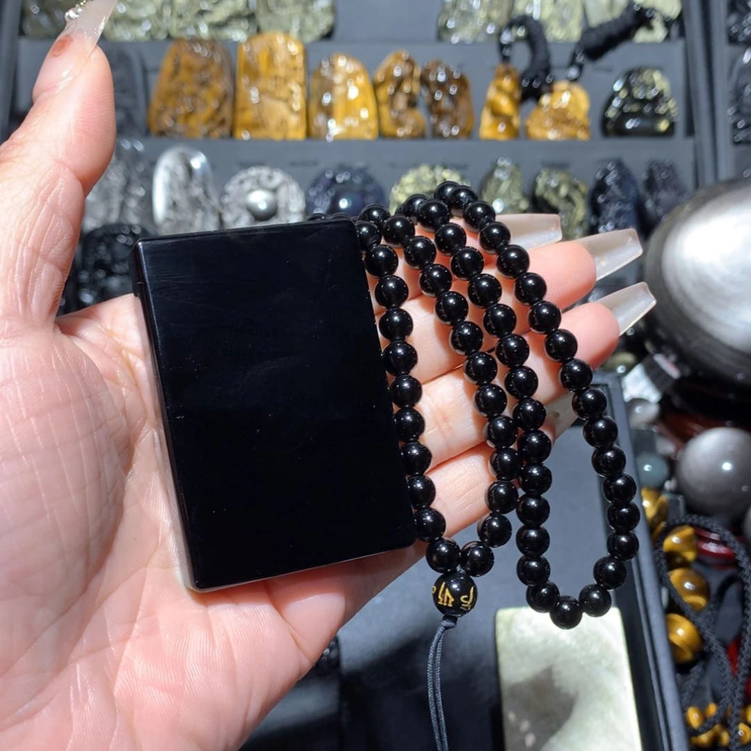 未镶嵌黑曜岩吊坠(赠链)英*寞