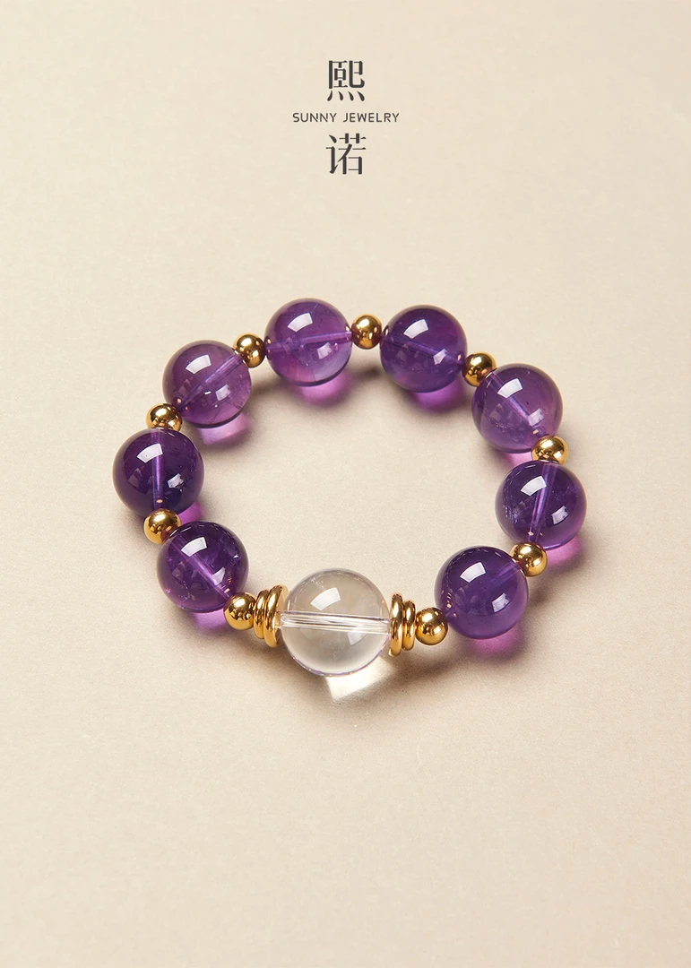 懒猫nono│Saynono 极光雅典娜_天然乌紫水晶手串(多样性发其一)