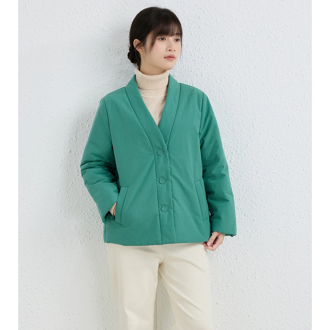 在河之洲/十木米原创百分百长绒棉百搭文艺加厚棉服冬新款短外套