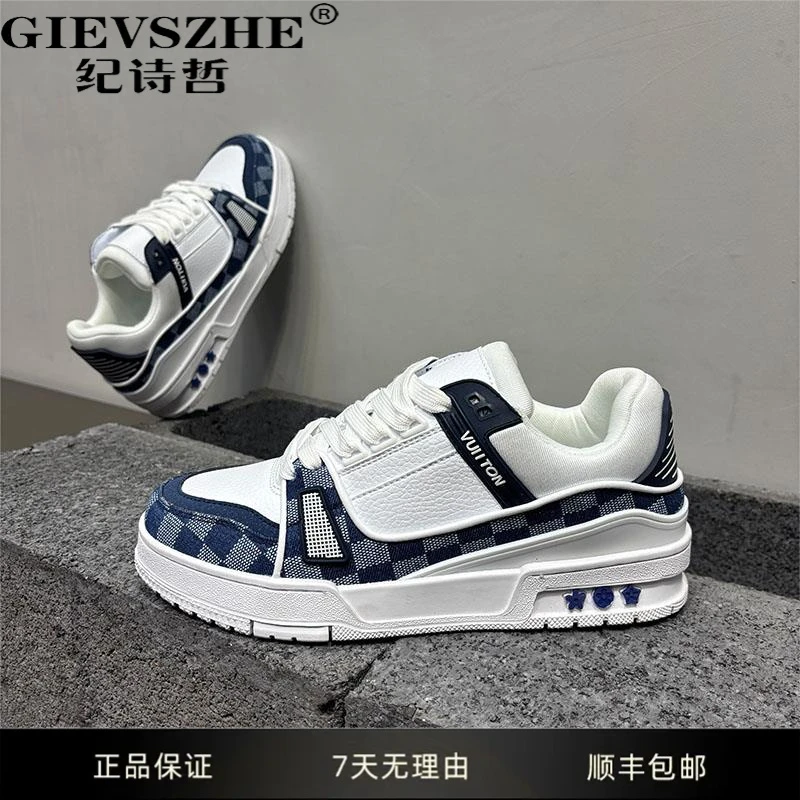 纪诗哲男鞋轻奢时尚百搭板鞋男款干净感痞帅男鞋欧洲站潮流休闲鞋