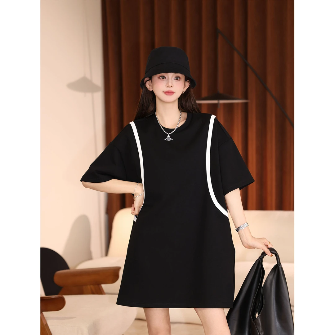 陈佳洁【香倚】休闲高级感简约法式收腰显瘦长裙连衣裙女JG3260039