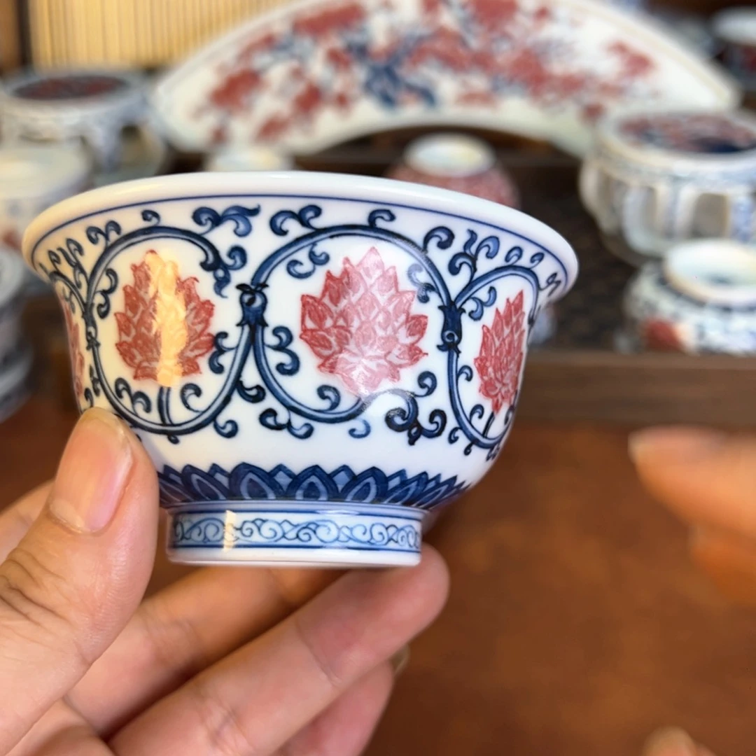 摆件景德镇茶器百宝箱手工手绘