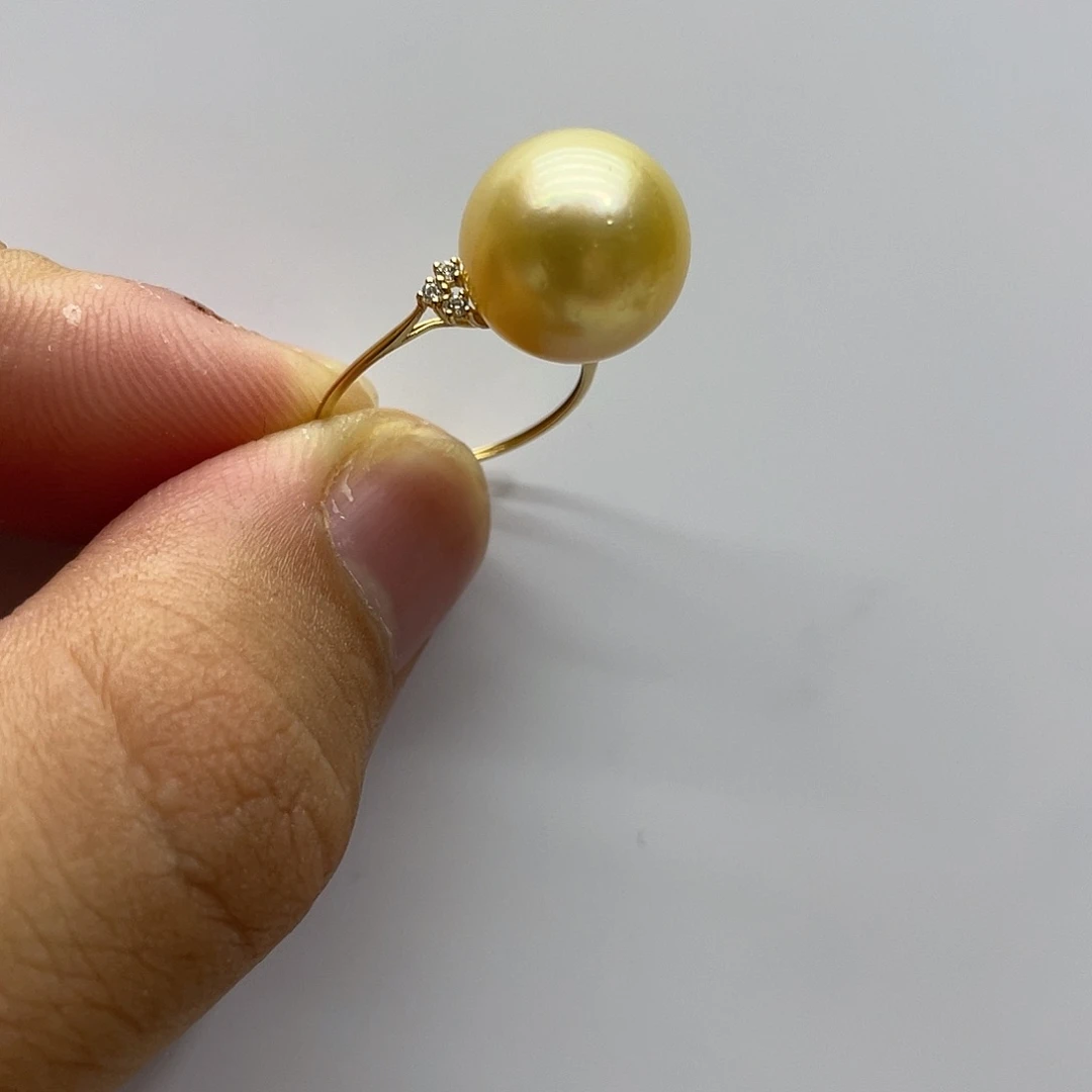海水珍珠18K金镶嵌戒指