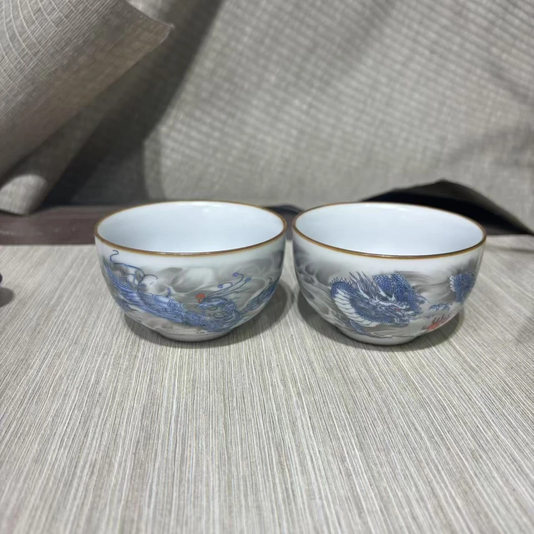 【闪购商品】造白龙凤情侣对杯mc075