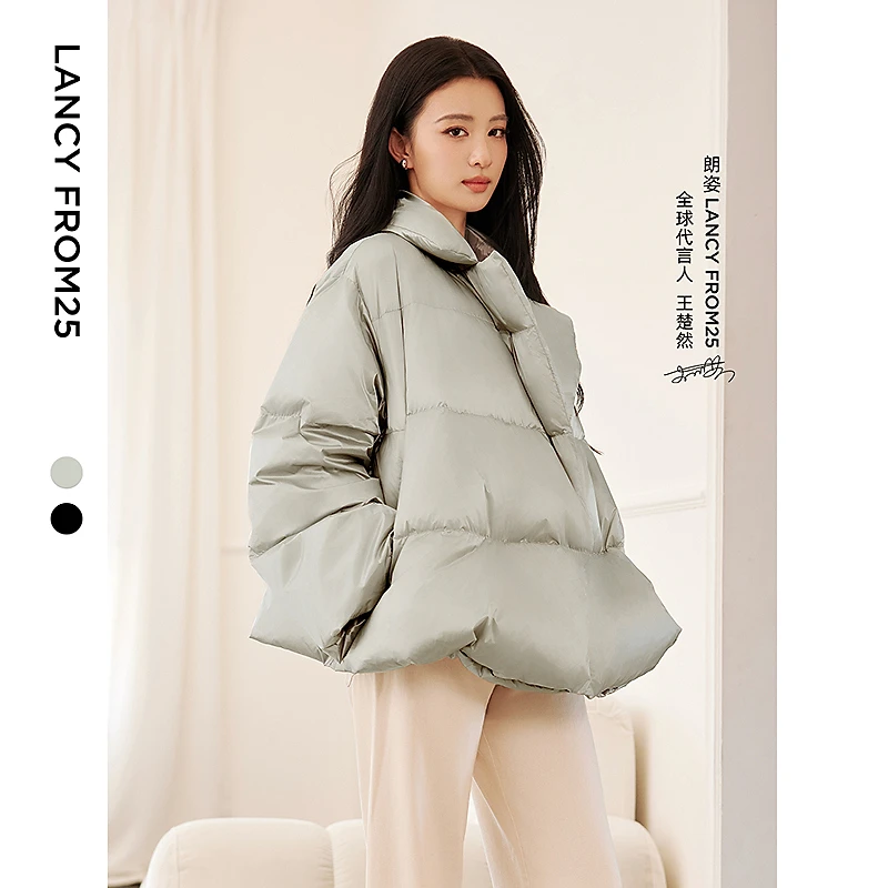 【粉丝专享】【王楚然同款】朗姿霍尔多巴吉鹅绒设计感羽绒服外套