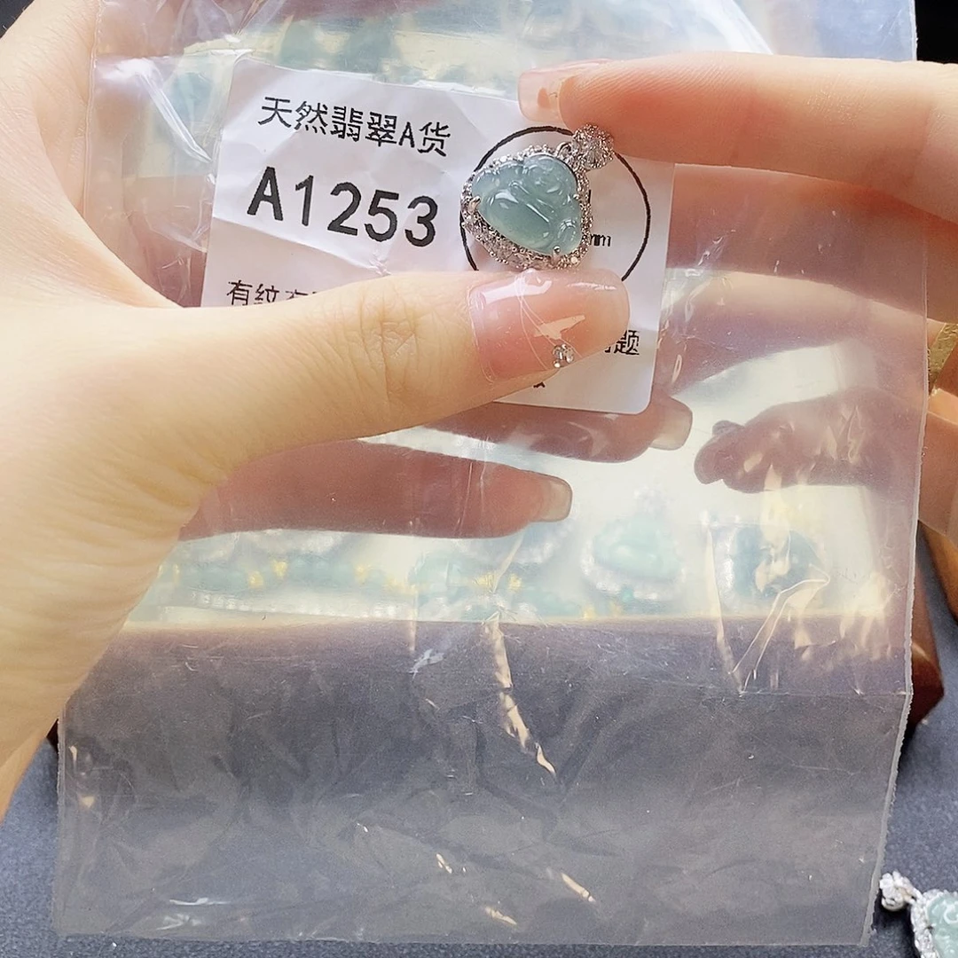 翡翠未镶嵌吊坠(赠链)