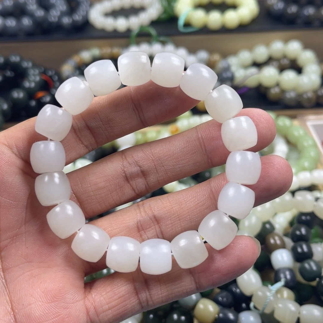 和田玉手串未镶嵌阡*