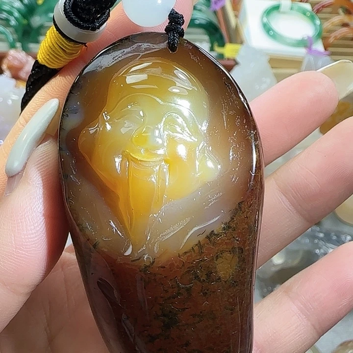 玛瑙/玉髓合金手把件